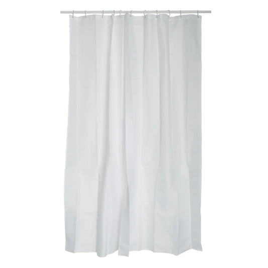 MSV Polyester Shower Curtain 120 x 200 cm White