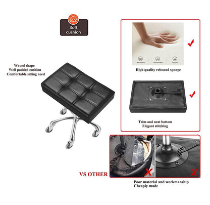 Kaleurrier Heavy Duty Stools with Wheels: Adjustable Lab Seat Shop Stools