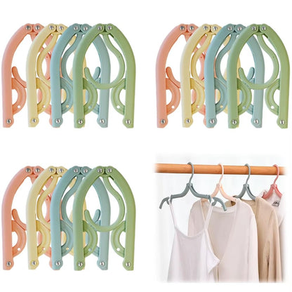 Armo® Pack Of 12 Foldable Travel Hanger Folding Clothes Shirts Dress Coat Portable Hanger