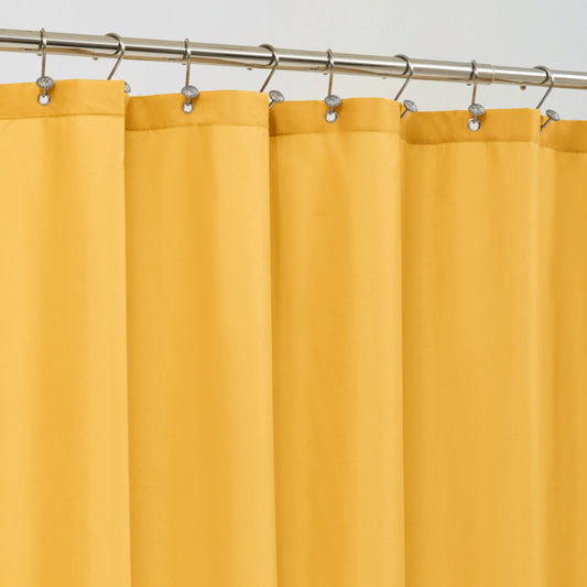 ALYVIA SPRING Yellow Shower Curtain or Liner with 3 Magnets - Soft Hotel Quality Fabric Shower Curtain for Bathroom, Light-Weight & Machine Washable -
