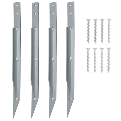 Clever Leon Pack of 4 Ground Anchors for Swing, Anchor Outdoor Swing, Ground Anchor for Rose Arch, Playhouse, Play Tower, Secure Anchor for Garden