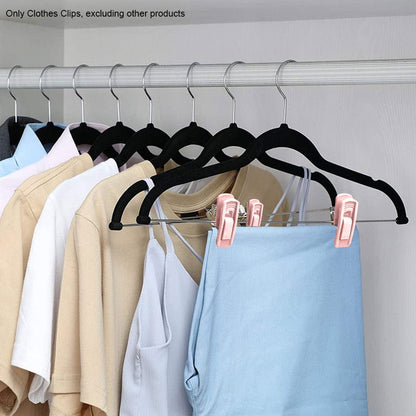 Lam-lord 20 pcs Velvet Hangers Clips for Thin Velvet Hangers, Strong Finger Clip Home Drying Rack Non-Slip Removable Artificial Velvet Flocked