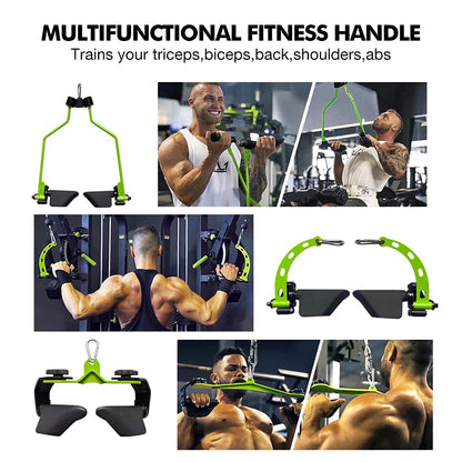 SevnElk LAT Pull Down Rowing Handle Attachment,Multifunction Fitness Gripper Press Down for Cable Machine Weight Lifting, Tricep Back Muscles