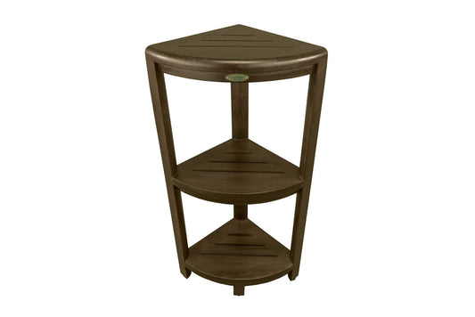 Decoteak Oasis 3-Tier 1 Corner Shower Shelf 1 32H x 12W x 12W Brown