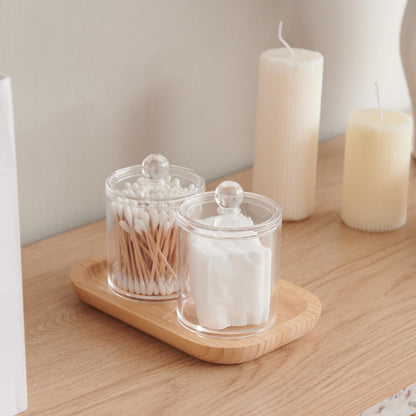 Bamboo Vanity Tray, Bathroom Counter Tray, Toilet Paper Basket Storage for Toilet Tank, Bathroom, Kitchen Counter 20 x 13 x 2 cm