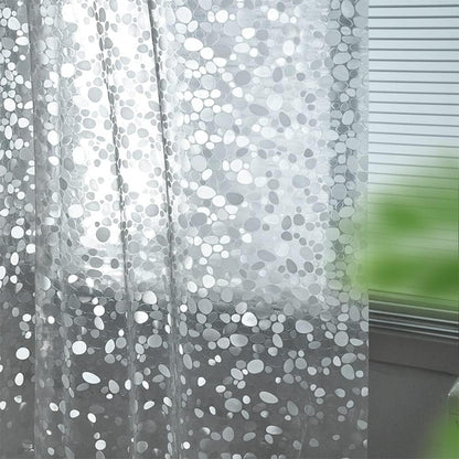 hjwanyin Shower Curtain, Long Shower Curtain Made of Mould PEVA, Stylish and Water Repellent Shower Liner for Bathroom (Cobblestone, 180 * 200cm)