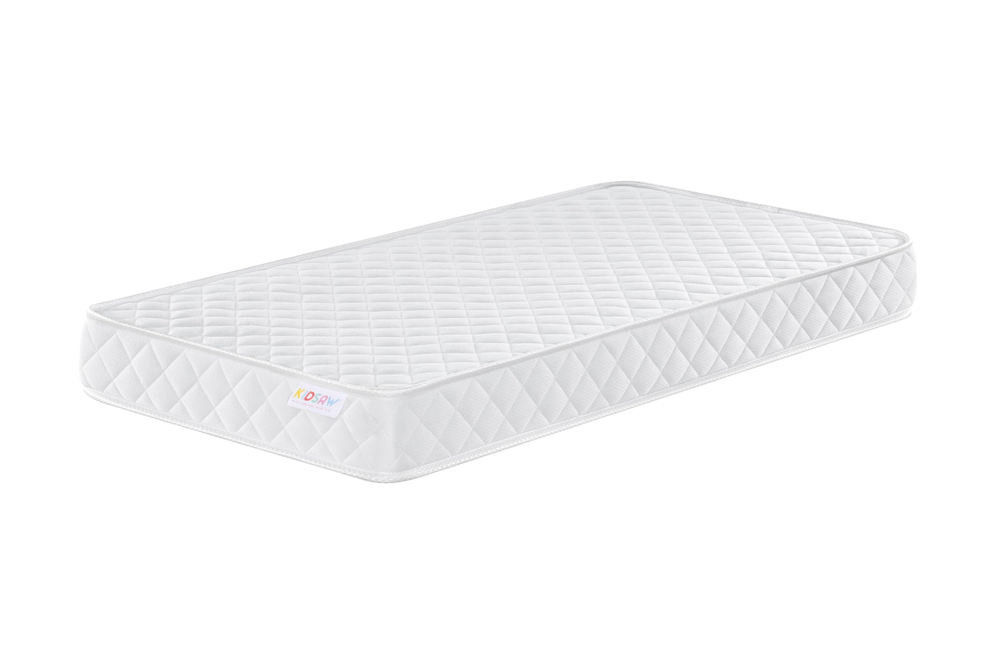 Kidsaw, Medium Firmness, Sprung Toddler Cotbed Mattress, White, 140 x 70