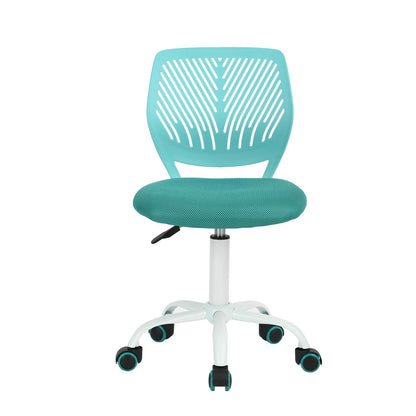 FurnitureR Gaming Chair for Children, Office Chair, Gamer Chair, Desk Chair, Ergonomic Modern Design, Armless, Seat Height Adjustment, Rubber Wheels