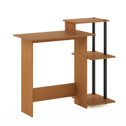 Furinno Efficient Home Laptop Notebook Computer Desk, Study Desk, Writing Desk, Light Cherry/Black