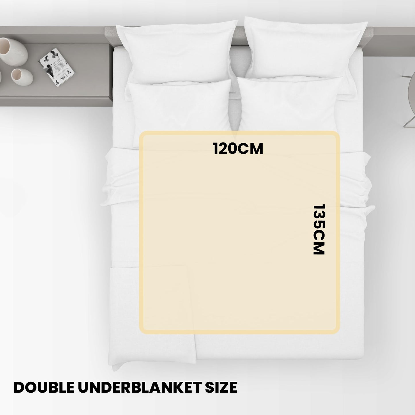 Schallen Premium Comfort Electric Heated Blanket, Remote Control with 3 Heat Settings (Double, Soft Fleece Electric Blanket)