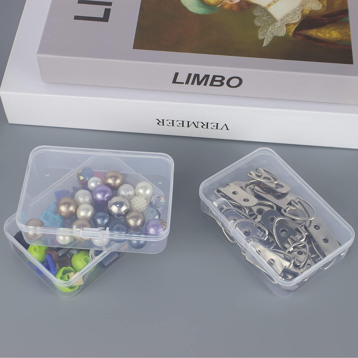 DUOFIRE Small Storage Boxes with Lids, 12 Pieces, 11.3 x 8.4 x 2.9 cm