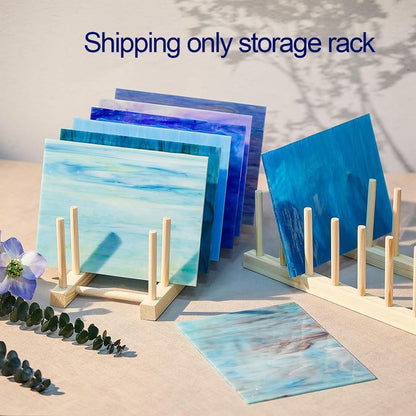 Luwqceu Stained Glass Storage and Organization Rack - Tools and Sheets Holder