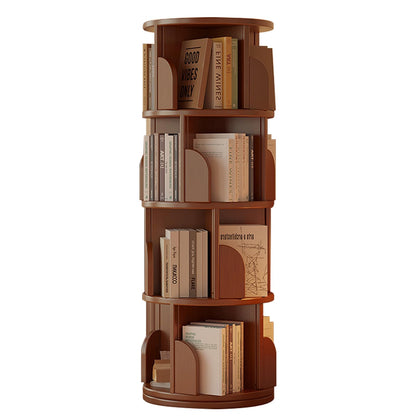 KZOBYD Rotating Bookshelf, Revolving Book Shelf (Brown, H 127 cm)