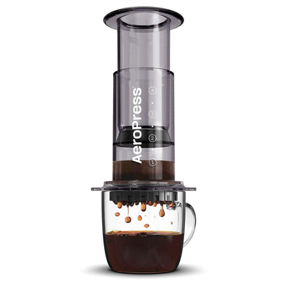 AeroPress Clear Coffee Press  3 In 1 Brew Method Combines French Press, Pourover, Espresso, Full Bodied Coffee Without Grit or Bitterness, Small