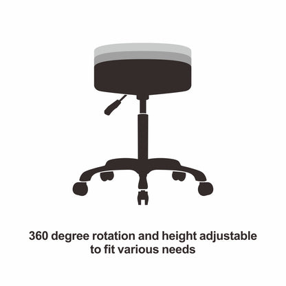 Grace&Grace Adjustable Rolling Stool Chair with Wheels for Massage Beauty Salon Shop Home Kitchen,Heavy Duty Rolling Swivel Stool