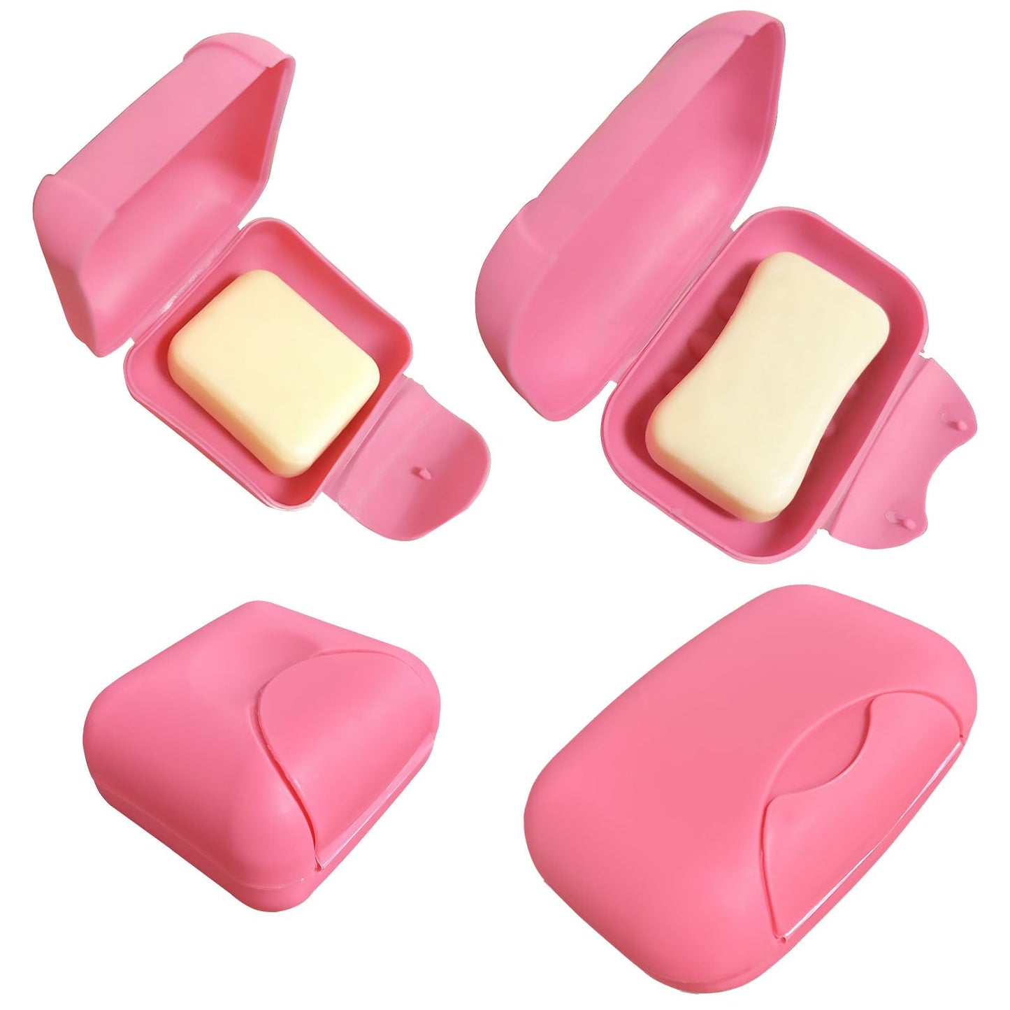 QQdou Travel Soap Case Soap Box with Lid, Creative, Portable, Soap bar Box Container Holder Dish, for Shower Travel Hiking Bathroom School Gym