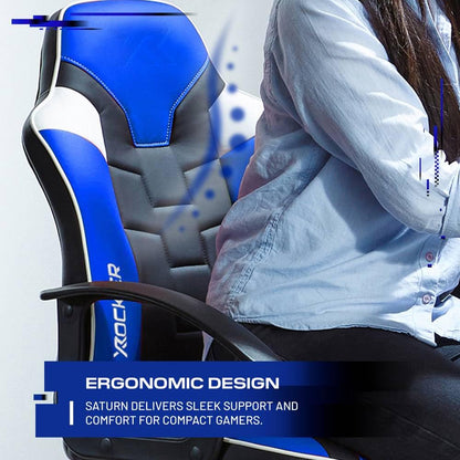 X-Rocker Saturn Gaming Chair, Mid Back Ergonomic Office with Armrest, Computer Swivel Chair with Back Support, Adjustable Height