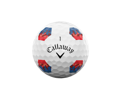Callaway Golf Chrome Tour Premium Golf Ball 2024, Blue/Red