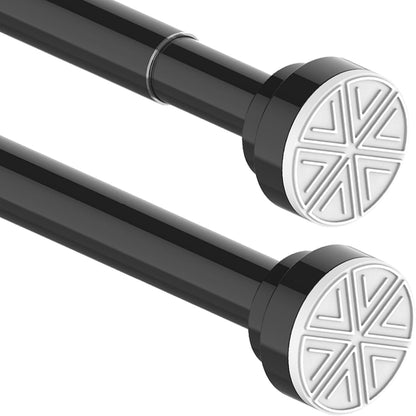 Shower Curtain Pole Extendable Tension Rods for Curtains Curtain Poles No Drilling Shower Curtain Rail Extendable Pole for Bathroom, Window, Door