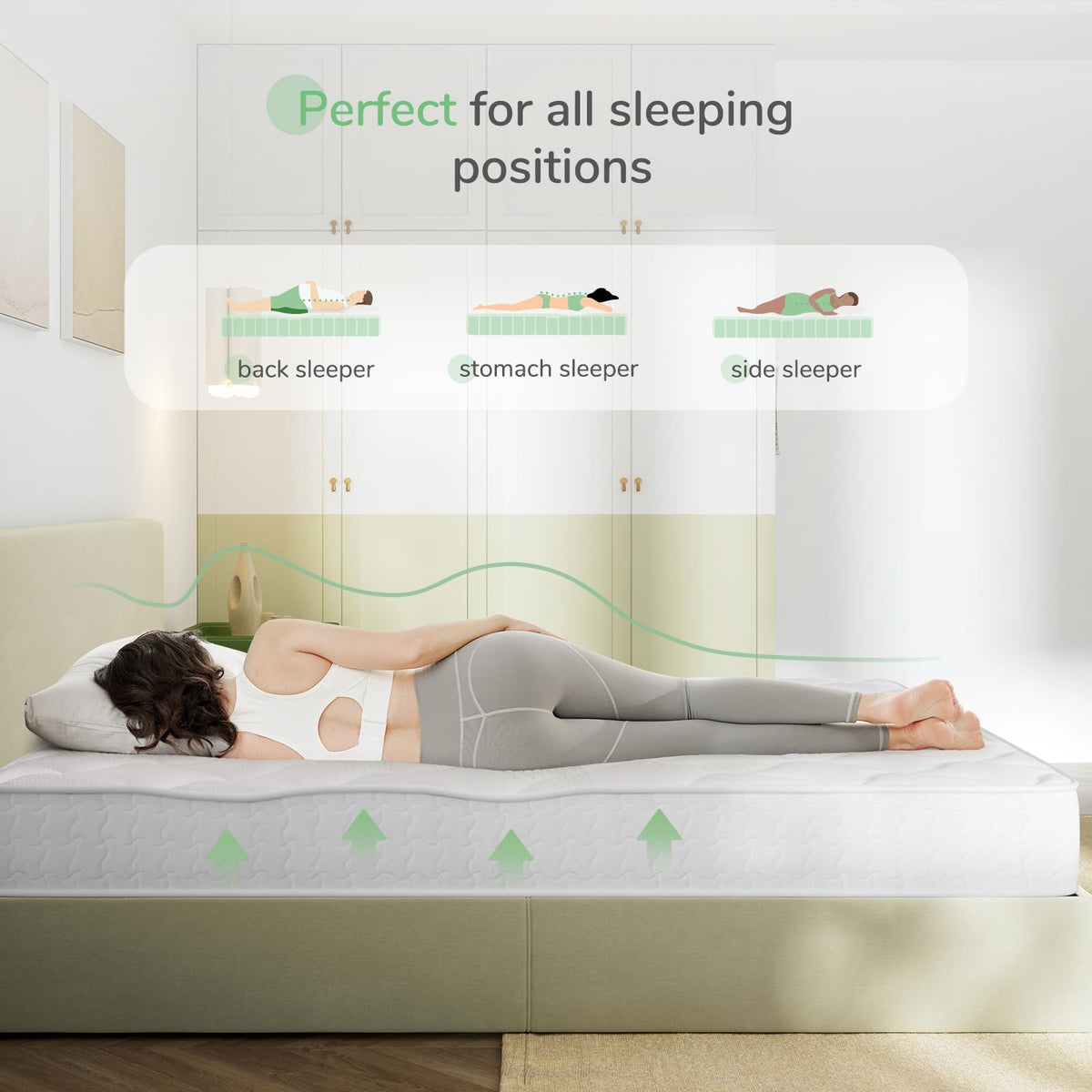 Novilla Small Double Mattress, 8 Inch Pocket Sprung Mattresses with Breathable CertiPUR-US Foam and Skin-friendly OEKO-TEX Fabric