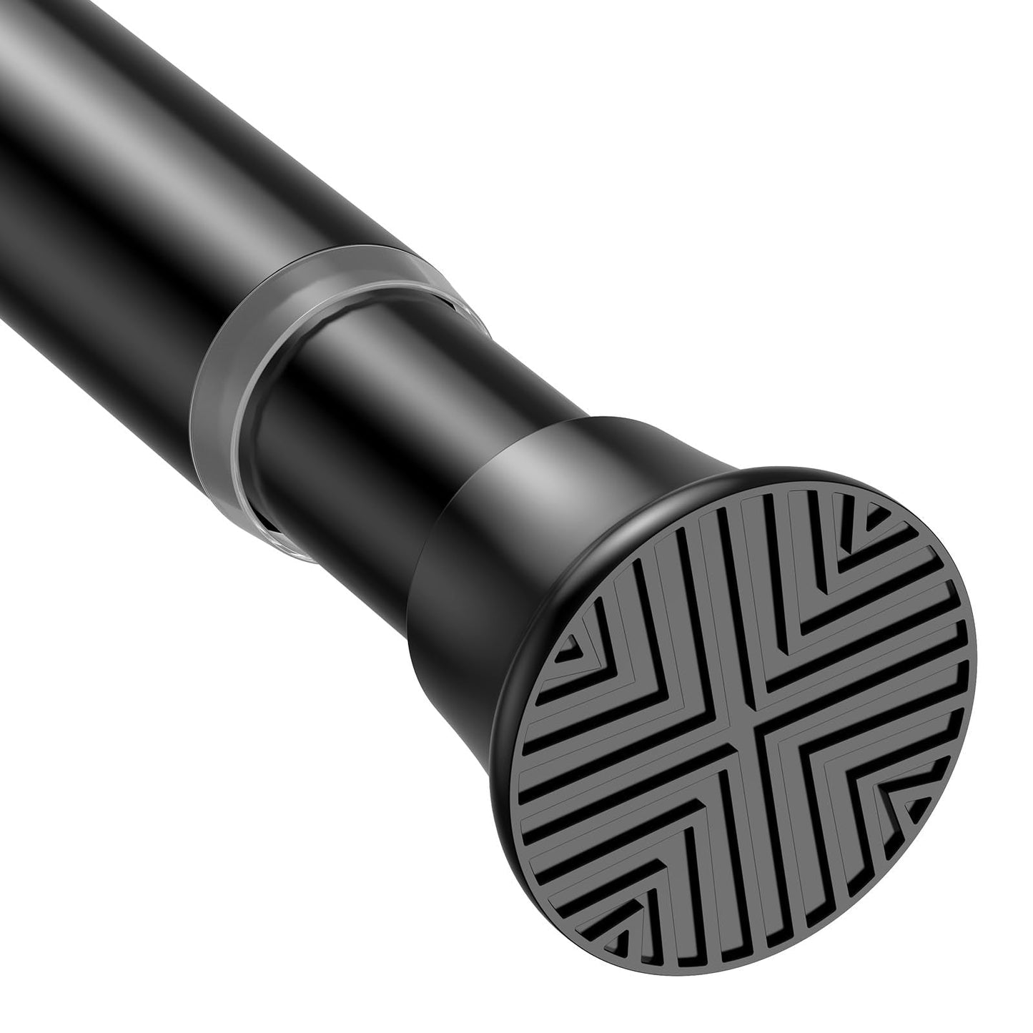 Zipglo Shower Curtain Pole 78-197cm, Black Extendable Curtain Poles Adjustable Tension Rods for Curtains Telescopic Curtain Poles No Drilling Shower