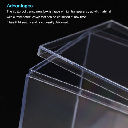 TA-VIGOR Acrylic Display Boxes 2Pcs 5.1 x 5.1 x 5.1cm with Lids