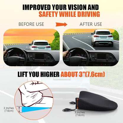 Ainiv Car Seat Cushion for Driving, Memory Foam for Car Driver Seat, Coccyx Orthopedic Seat Cushion, Breathable Booster Seat Cushion