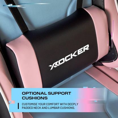 X-Rocker Agility Sport High Back eSports Gaming Chair for Adults & Teens - 3D Armrests, Head & Lumbar Cushion, Height Adjustable Recliner