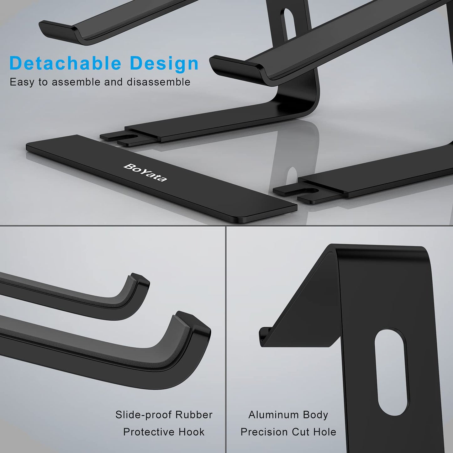 BoYata Laptop Stand, Ventilated Laptop Stand for Desk, Laptop Riser