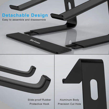 BoYata Laptop Stand, Ventilated Laptop Stand for Desk, Laptop Riser