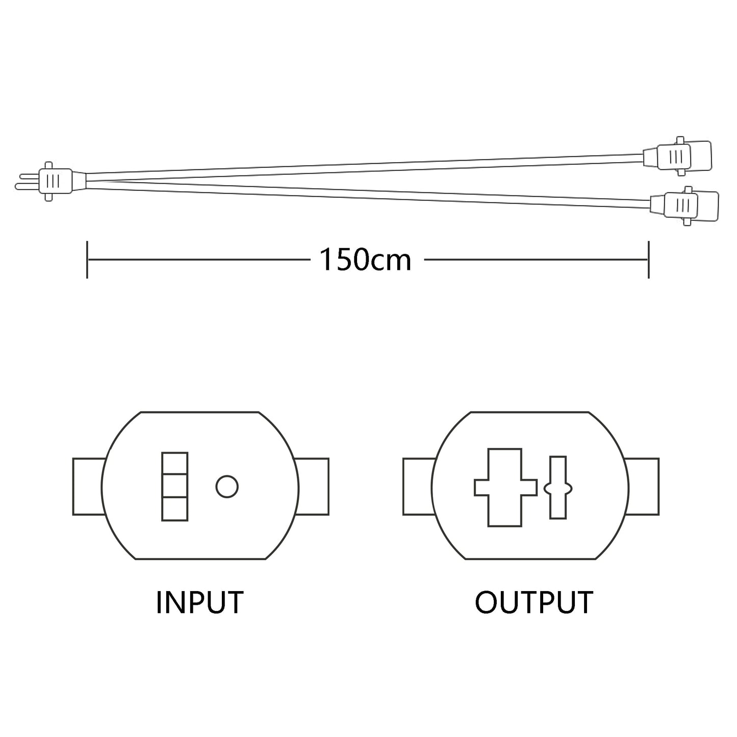 STAIGO Electric Recliner Lift Chair 2 Pin Splitter Lead Y Cable Splitter Lead Y-Splitter Cord Connecting 2 Motors to 1 Power Supply for Electric