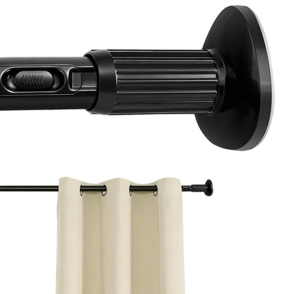 Shower Curtain Pole 100-262cm,Heavy Duty Tension Rod, Black