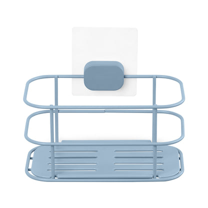 Compactor Grena Small Wall-Mounted Shelf, Self-Adhesive, 19X11X16(H) cm, Blue, Powder Coated Metal
