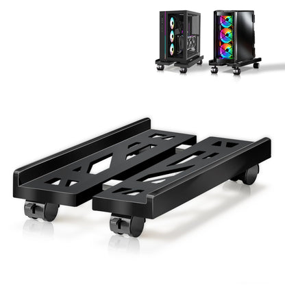 Hmfmdy CPU Stand for PC, Desktop Computer Tower Stand, Adjustable CPU Holder, Universal Mobile PC Stand with Rolling Lockable Castors