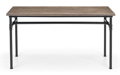 Julian Bowen Carnegie Dining Table for 4, Mocha Elm - H75 x W140 x D70cm
