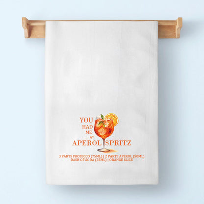 PLITI Aperol Spritz Lover Gift Aperol Spritz Fan Gift You Had Me At Aperol Spritz Kitchen Towel Italian Summer Spritz Gift (Aperol Spritz TWU)