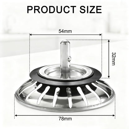 Upgraded Kitchen Sink Plug Strainer Stainless Steel Strainers Sink Plugs Replacement Drain Stopper for Food/Hair Catcher - UK Sinks Hole Diameter