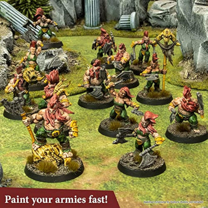 The Army Painter Speedpaint 2.0 Mega Set Combo, 50 Dropper Bottles of Non Toxic Acrylic Contrast Paint 18ml for Wargaming, Incl. 1 Paint Palette and 2 Army Painter Brushes