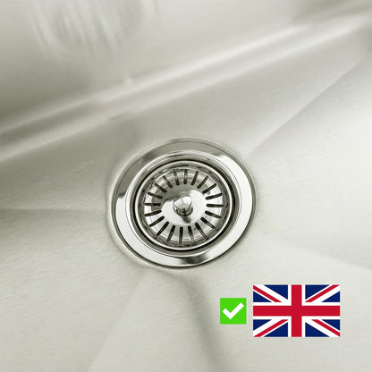 Minismus Kitchen Sink Plug Replacement - Stainless Steel Strainer, Stopper, Drainer, Filter to Catch Food Waste and Prevent Clogging