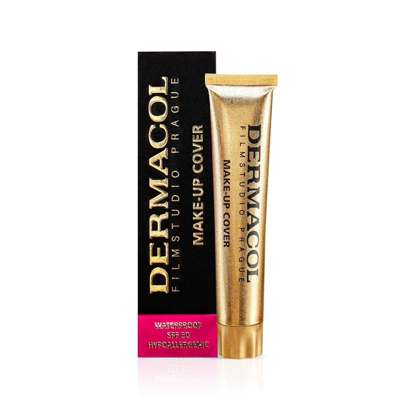 Dermacol Full Coverage Foundation | Long Lasting Waterproof Makeup Cover Cream SPF30 | Hypoallergenic & Light Weight Liquid | Tattoo, Acne, Spots,
