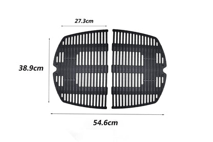 Denmay 7645 27.3 x 38.9CM Cast Iron Cooking Grates for Weber Q200,Q220, Q2000,Q2200 Gas Grill, Grill Grates Replacement Parts for Weber 7645.