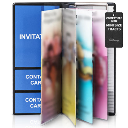 OLDECORY Tract Holder for Ministry, Black Plastic, JW.org gifts, Pioneer, organizer, Jehovah Witness accessories, 1 unit, 200g capacity