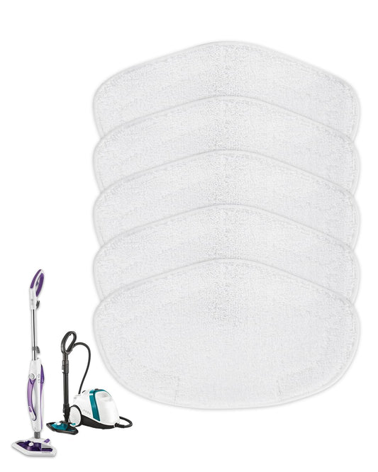 KEEPOW 5 Cloths Washable for Polti Vaporetto SV440_Double SV460, SV450, Reusable Steam Cleaner Pads for Polti Vaporetto Smart 100_B Mop Sockettes,