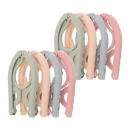 8pcs Folding Clothes Hangers, LOMYLM 4 Colors Travel Hangers Foldable