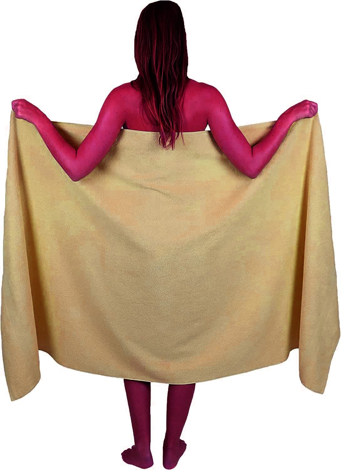 Wholesale Trade Dealz Extra Large Bath Sheet 100 x 200 cm Super Jumbo Big Bath Sheets Towels Beach Body Wrap XL Bath Towels 600-GSM (Latte)