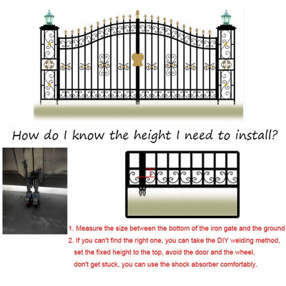 Spring Gate Wheels, Heavy-duty Shock Absorber Rotating Caster, Height Adjustable 30/60mm, Nylon Wear-resistant Silent Industrial Wheel （100mm）