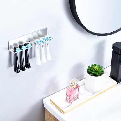 YAYINLI Toothbrush Holder Wall Mounted - Electric Tooth Brush Holder for Bathroom, Self Adhesive Non Screw Toothbrush Head Holder
