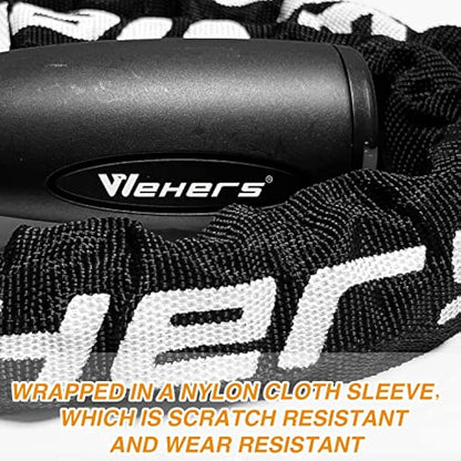 Bike Lock, Bicycle Lock Thick Heavy Duty Anti-Theft Bike Chain Lock High Security Cycling Lock with 2 Keys Suitable for Scooters, Mountain Bikes, Motorbikes, Door, Gate, Fence