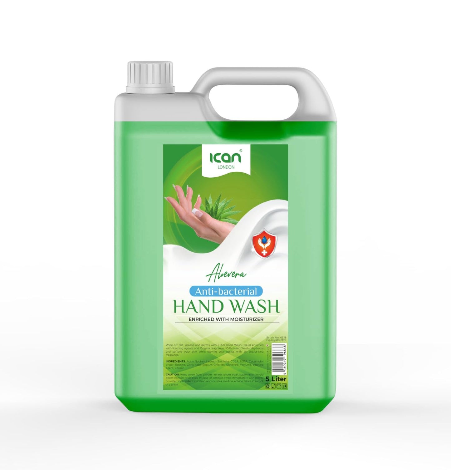 Ican London Aloe Vera Hand Wash Liquid Refill, 5 Litres
