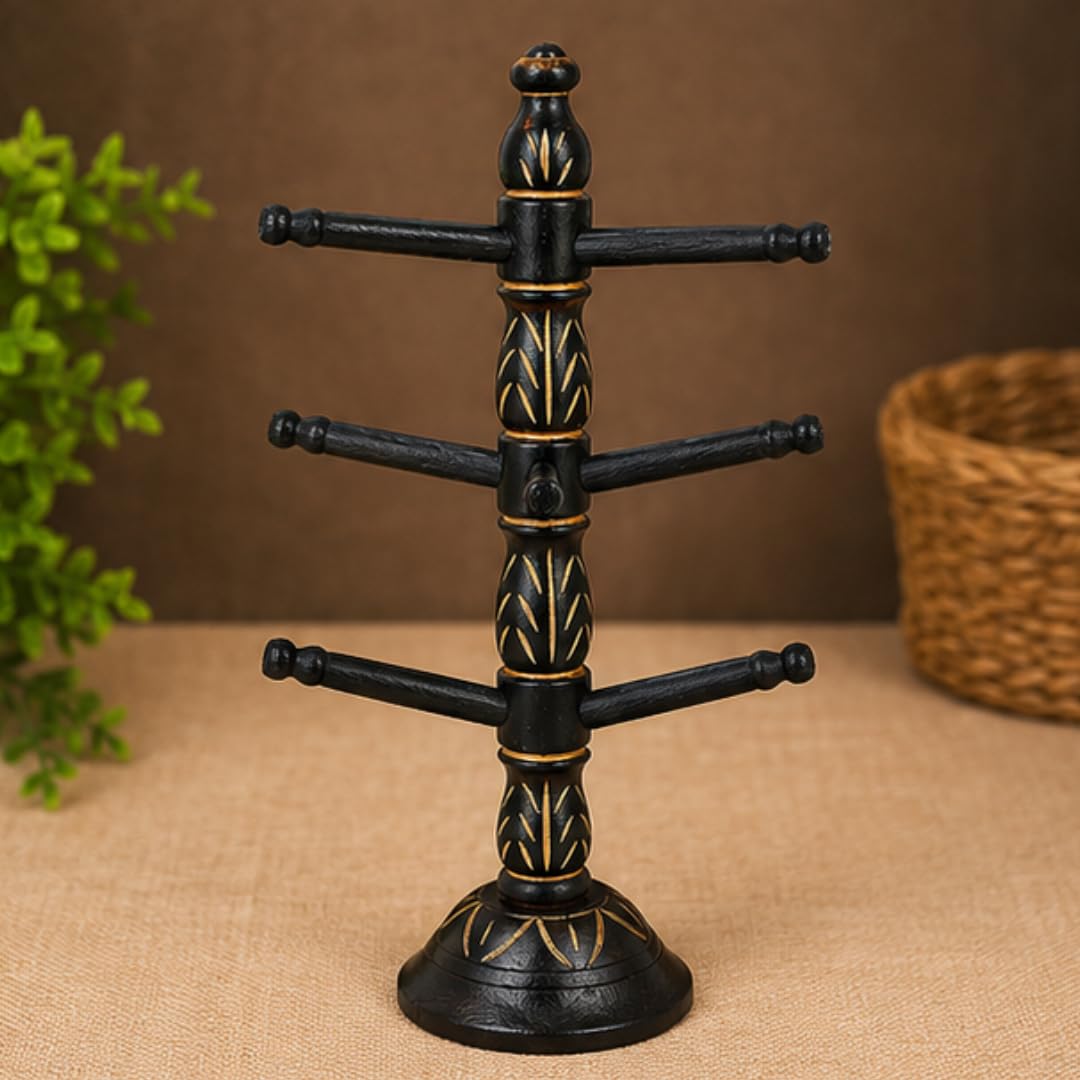 BIGNAY Wooden Bangle Stand Organizer | Bracelet & Watch Display Holder | Jewelry Storage Rack for Dressing Table, Home & Retail Display